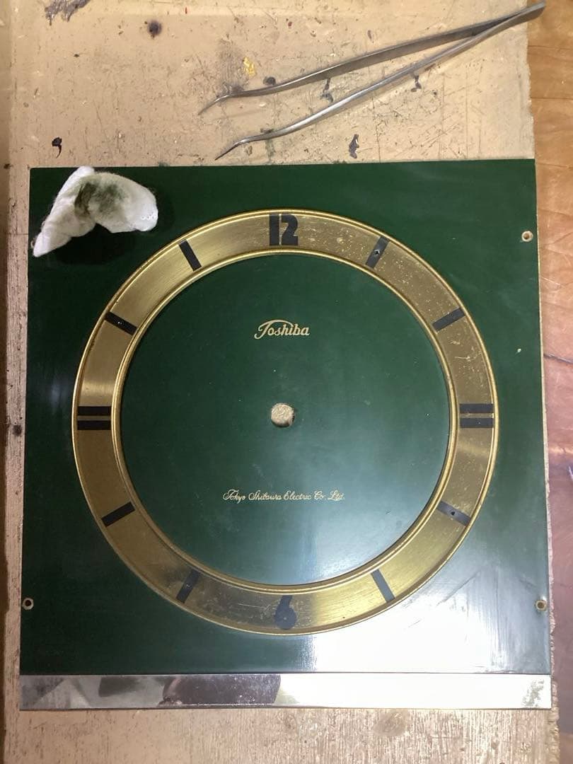 TOSHIBA (東芝)電池式振り子時計　昭和30年代後半