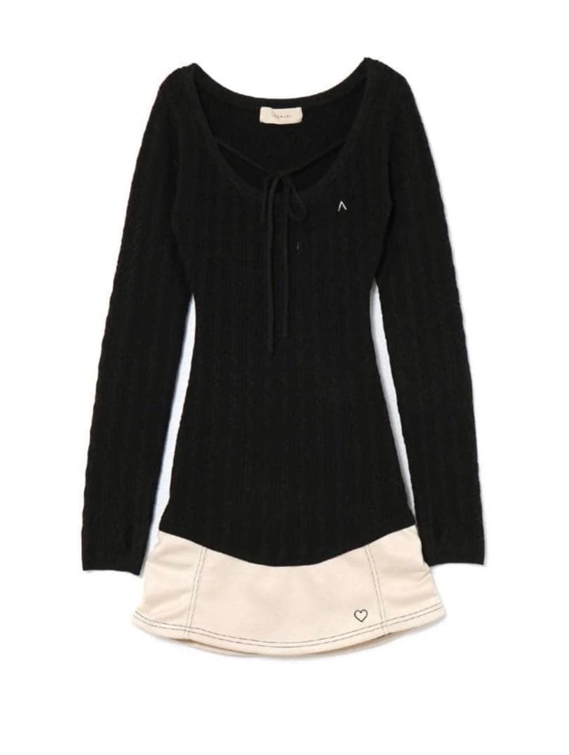 【ANDMARY】 Regina cable mini dress