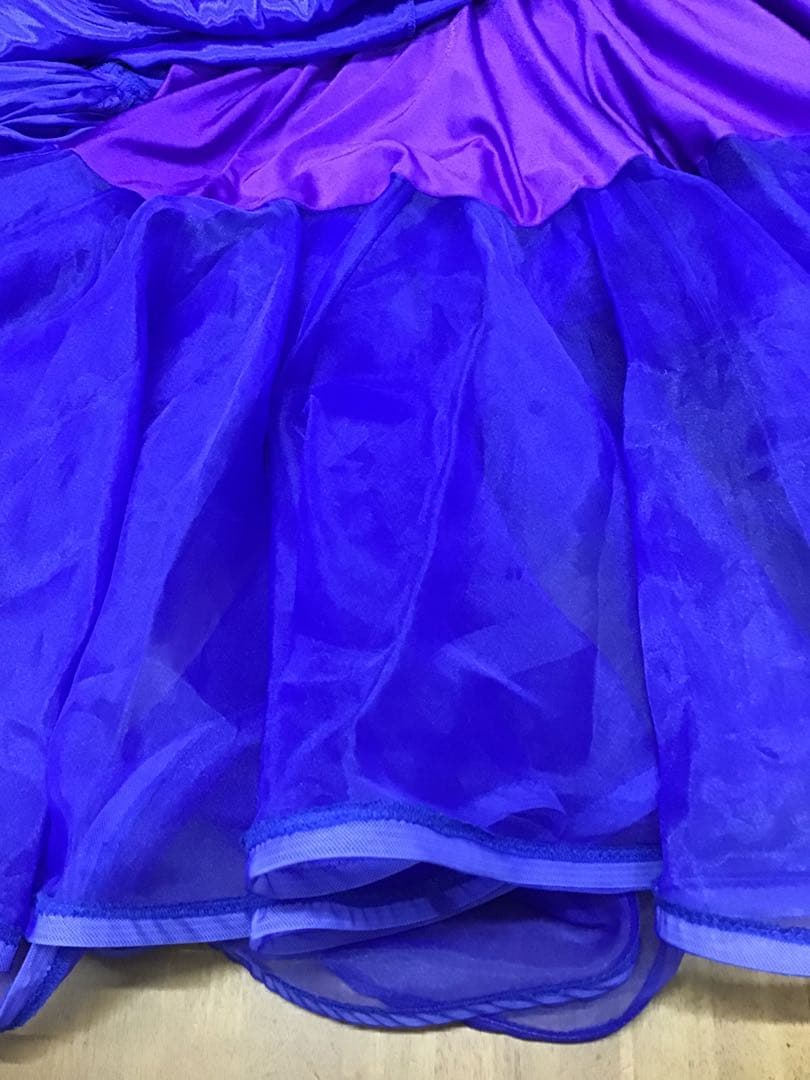 タカダンス　ドレス　ブルー　プリント花柄