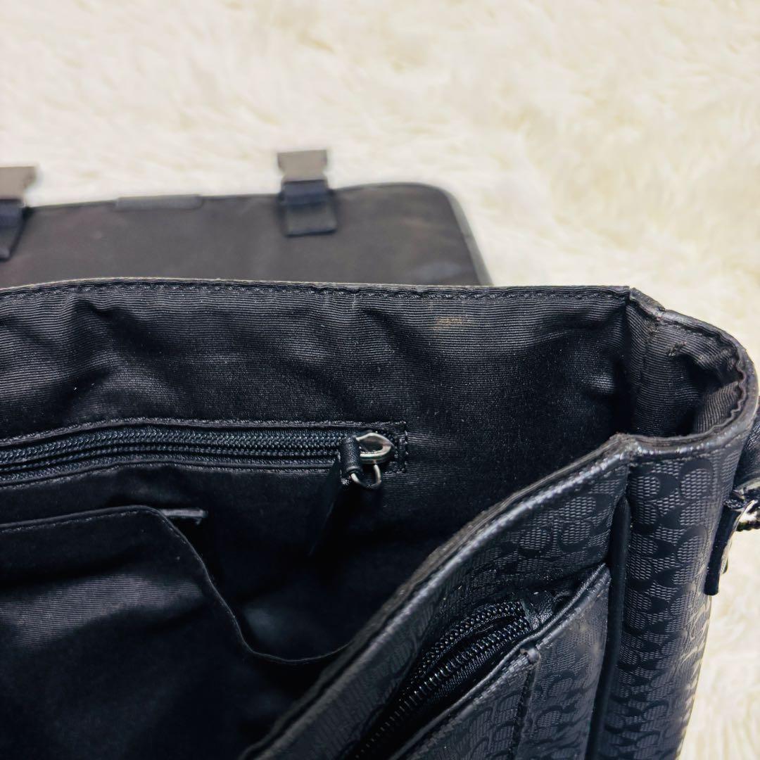 COACH コーチ ヘリテージ シグネチャー メッセンジャーバッグ ブラック