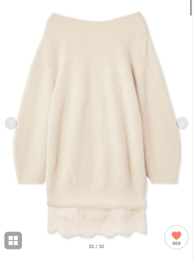 新品　タグ付き　スナイデル　ニットセットキャミミニワンピース