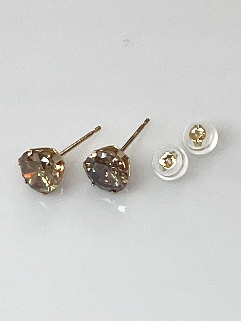 Taka様K18 天然ブラウンダイヤピアス　計2.0ct 鑑別カード付き