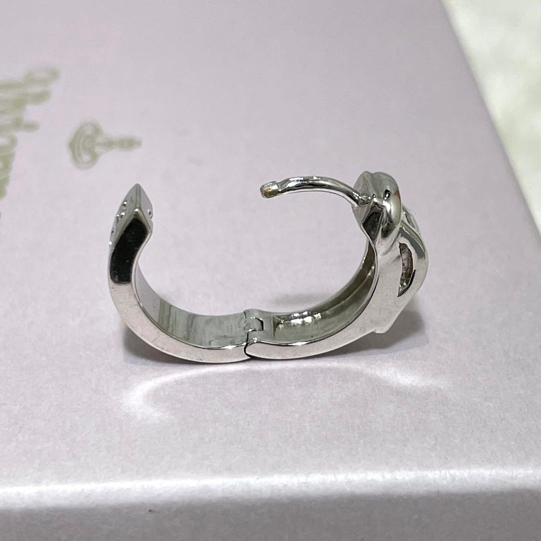 【極美品】ヴィヴィアンウエストウッド　ボビーフープピアス片耳　シルバー　箱ポーチ