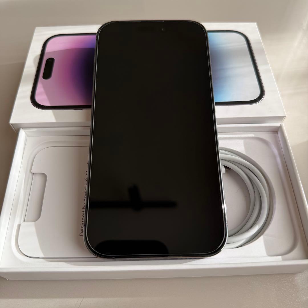 【美品】iPhone 14 Pro 256GB ディープパープル（SIMフリー）