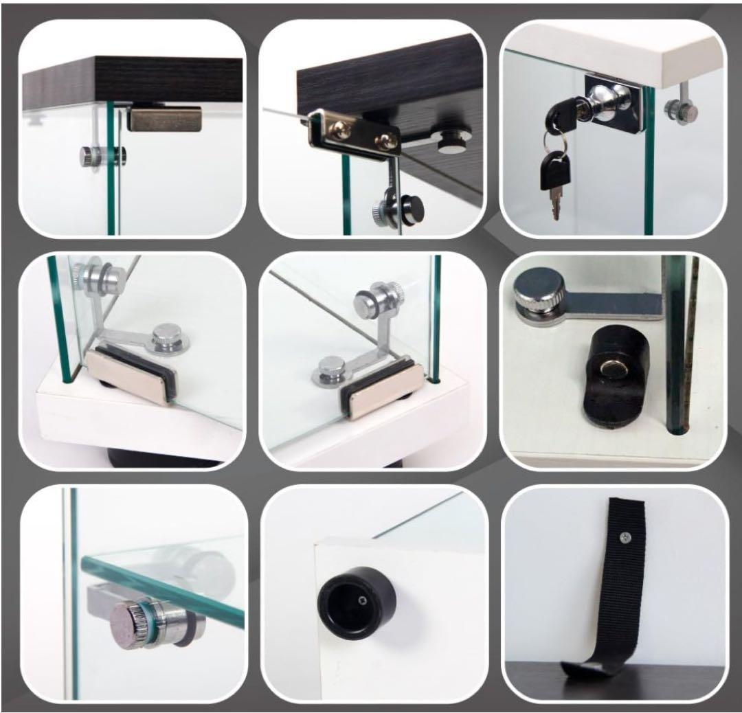 【新品】フィギュア棚　コレクションケース　ガラスディスプレイ　3段ワイド白