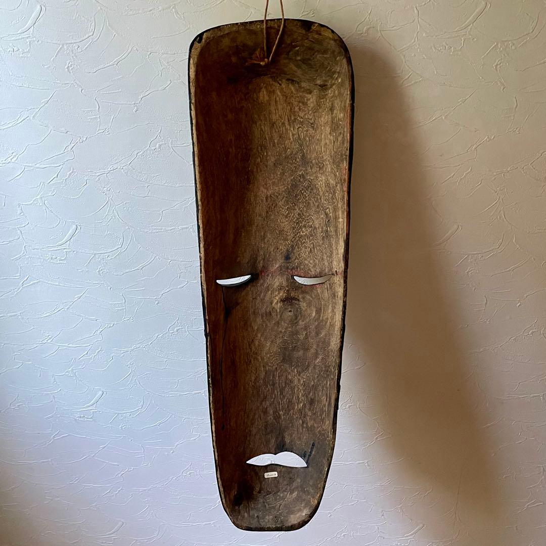 インテリアにインドネシア バリ島 細長いお面 約75cm エスニック