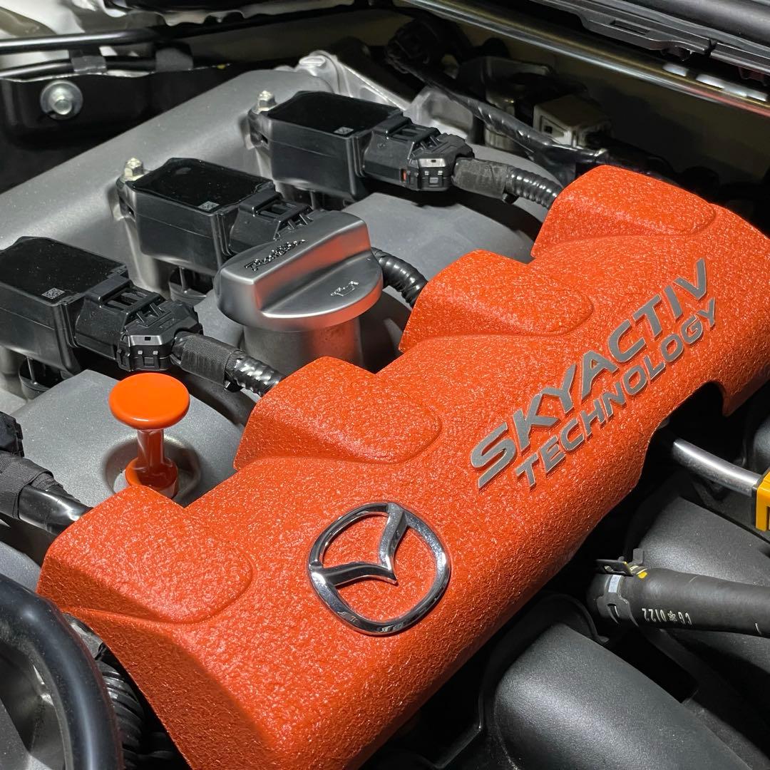 NDロードスター　エンジンルームオレンジ色４点セット ＋ オイルフィラーキャップ