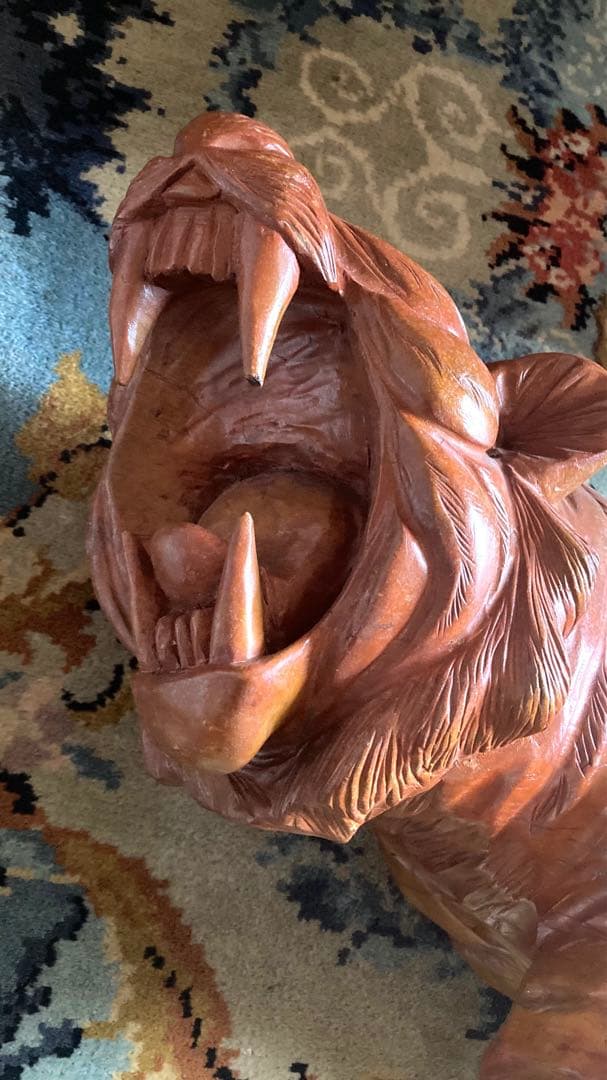 【縁起物！レア商品】虎　一刀彫り　全長120センチ 大型