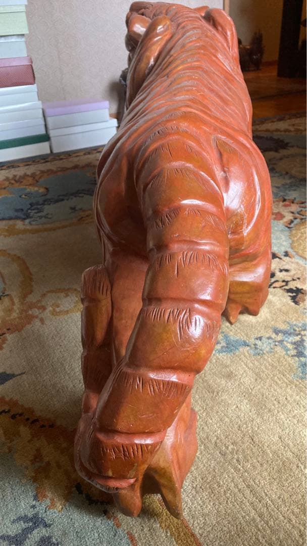 【縁起物！レア商品】虎　一刀彫り　全長120センチ 大型