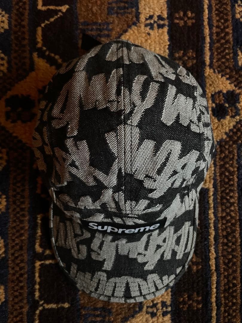 帽子 supreme Fat Tip Jacquard Denim Camp Cap