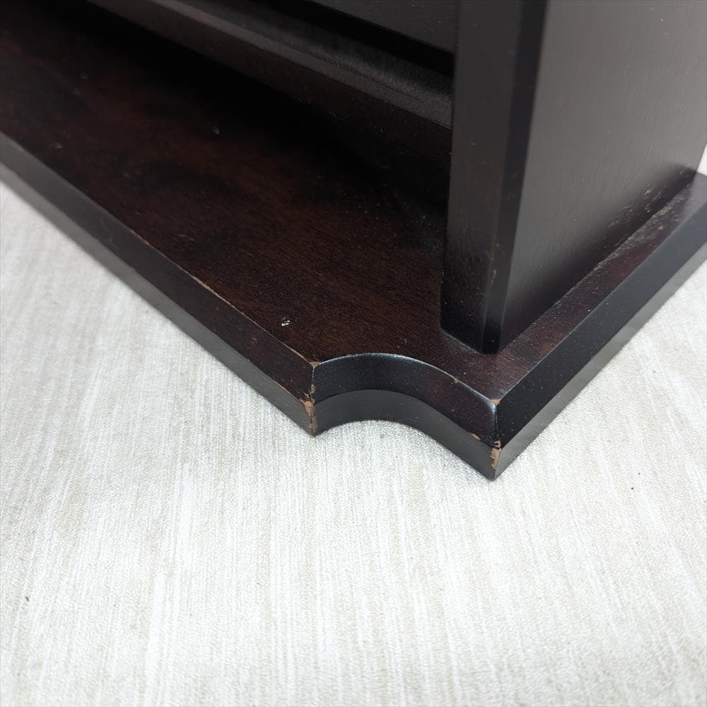 美品　北海道民芸家具　樺 カバ材　無垢　スリッパラック　スリッパ立て　玄関収納