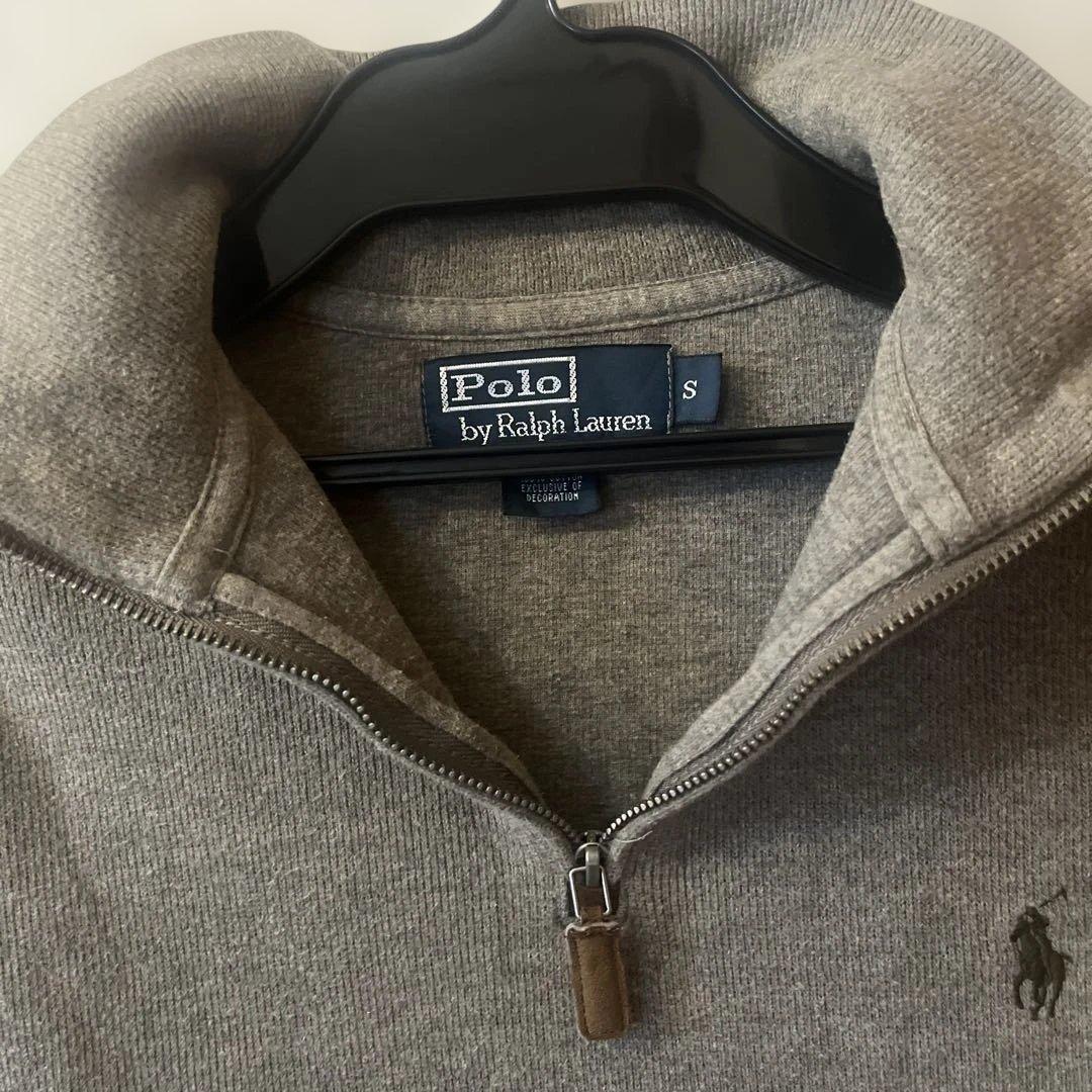 POLO ラルフローレン　長袖ハーフジップ　ブラウン