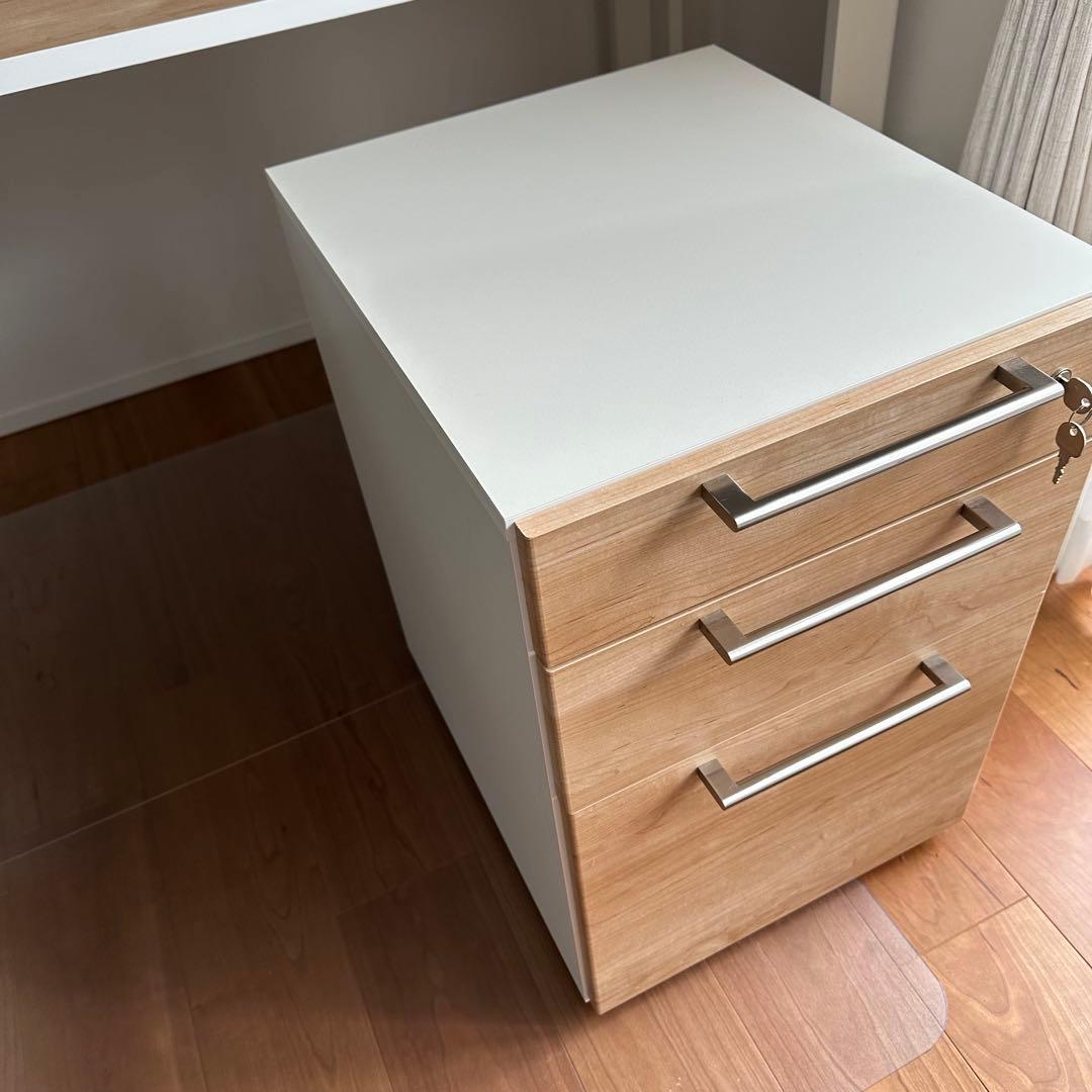 ②書斎机 学習机 デスクホリス ※引出しワゴン本体のみ(2/2)