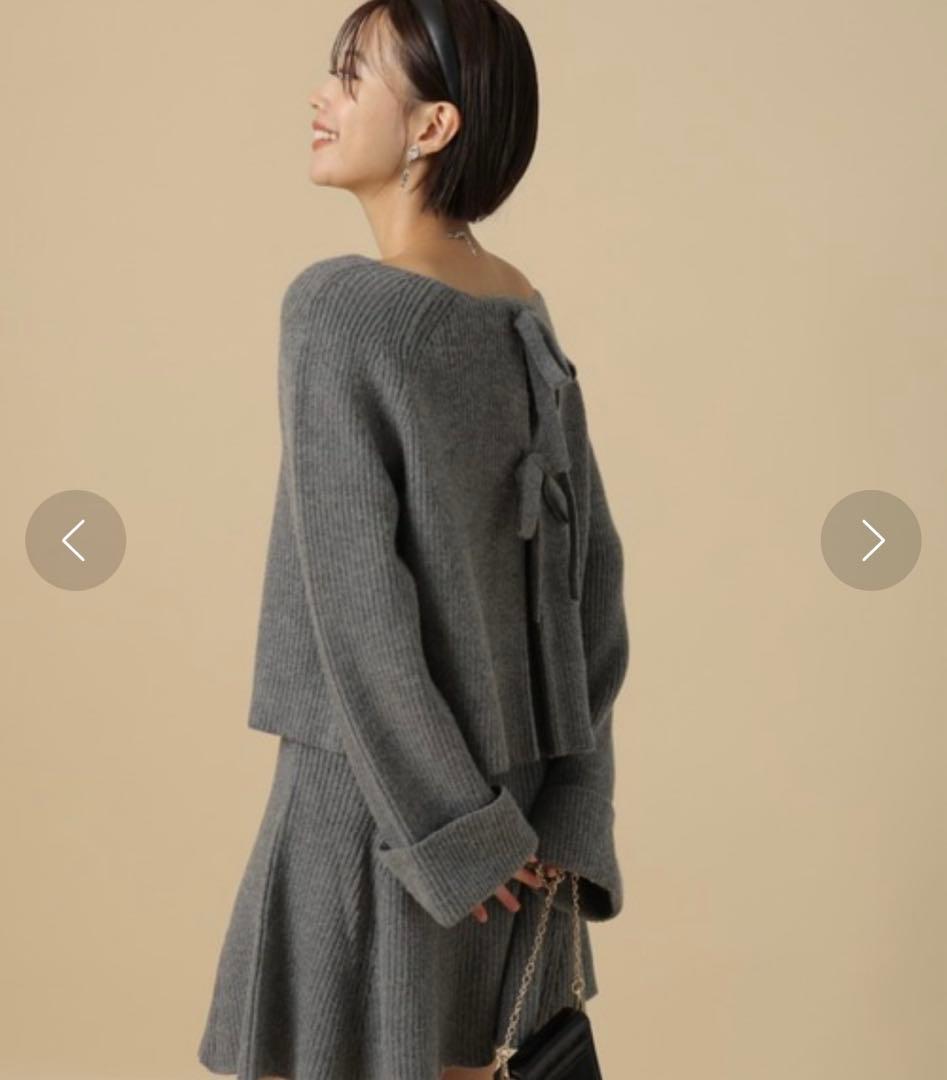 未使用♥︎アプワイザーリッシェ♥︎ バックリボンミニニットセットアップ