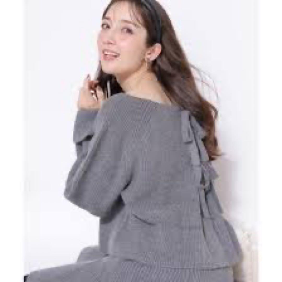 未使用♥︎アプワイザーリッシェ♥︎ バックリボンミニニットセットアップ