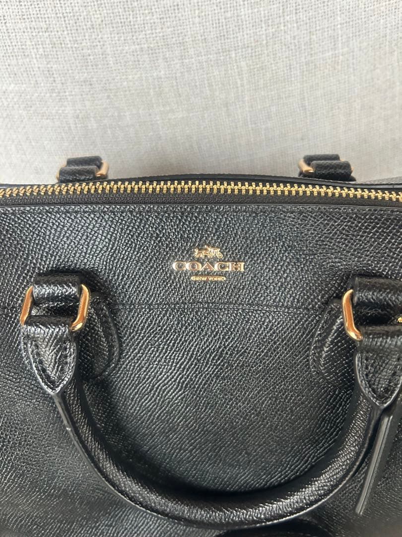 COACH ミニボストン　2way ショルダーバッグ　黒