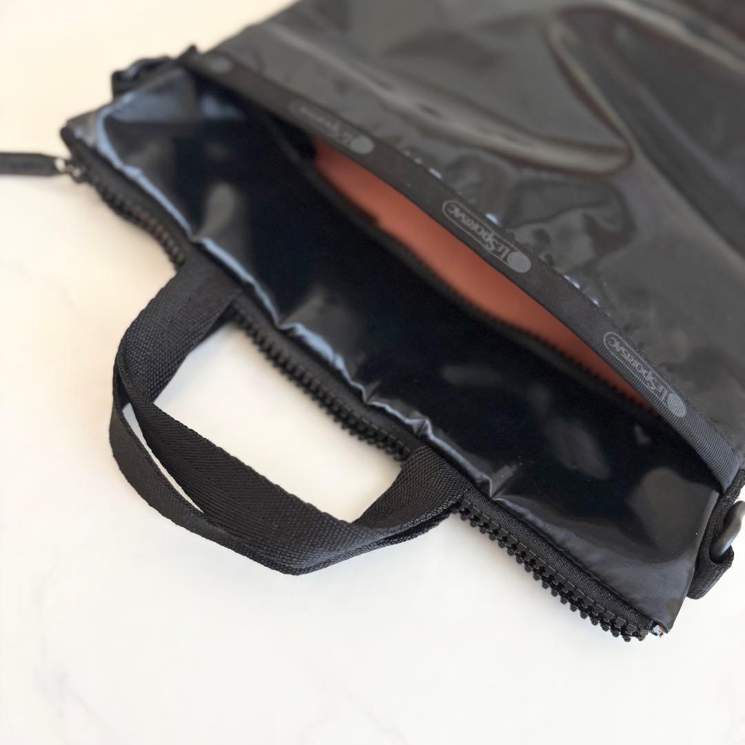 レスポートサック ひとりっぷ モバイル ショルダー バッグ 黒 極美品