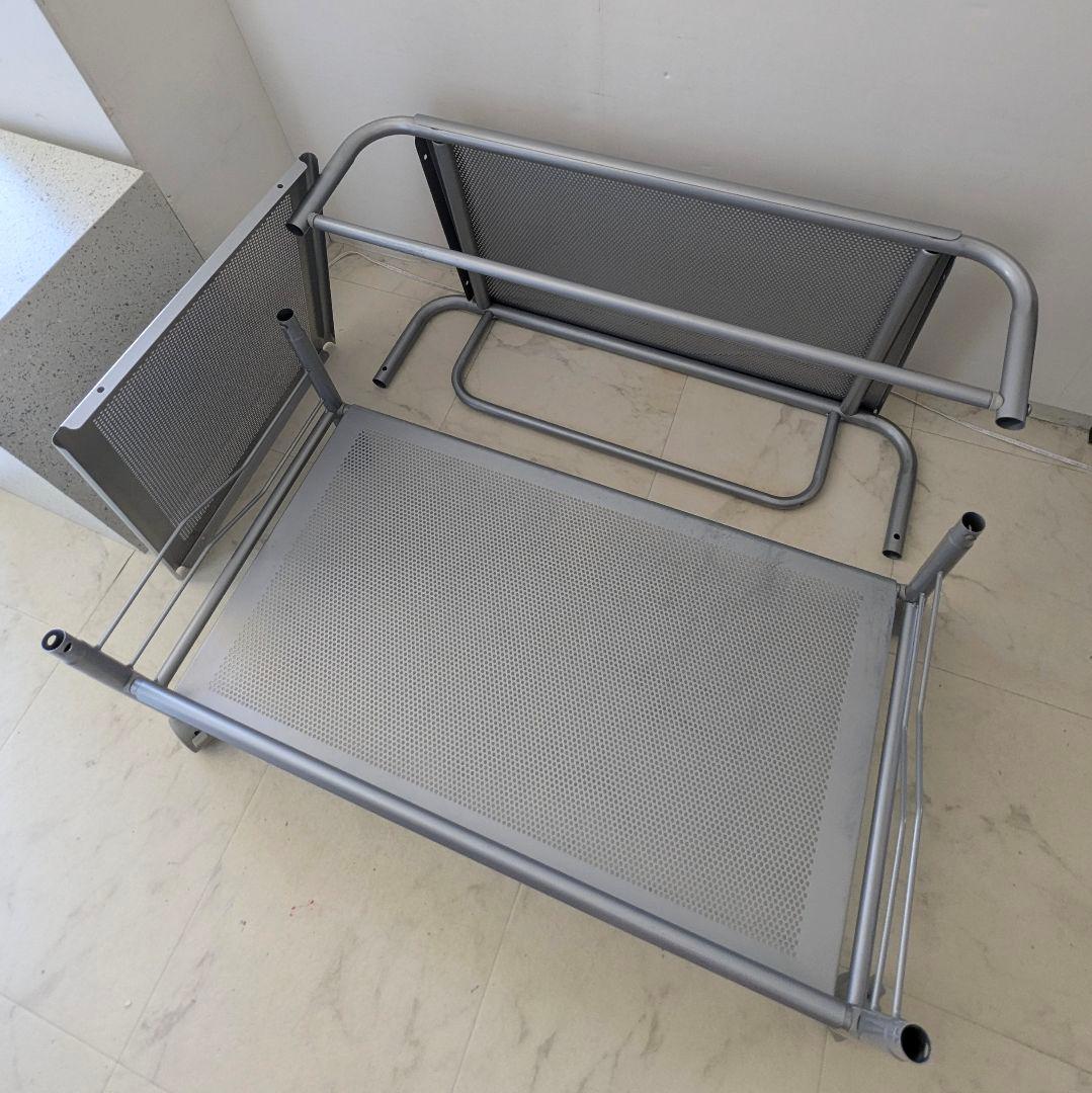 90s パンチング メタル ワゴン スチール ラック キャスター付き Y2K