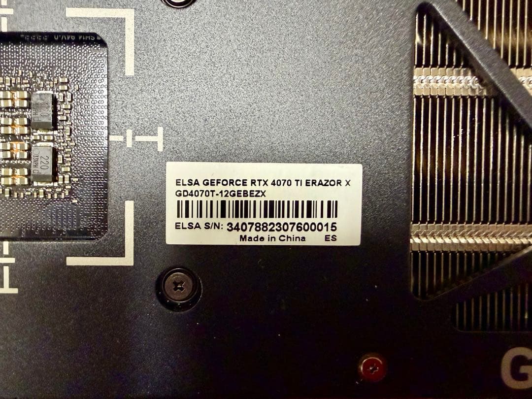 グラフィックボード・グラボ・ビデオカード ELSA GeForce RTX 4070 Ti ERAZOR 12GB