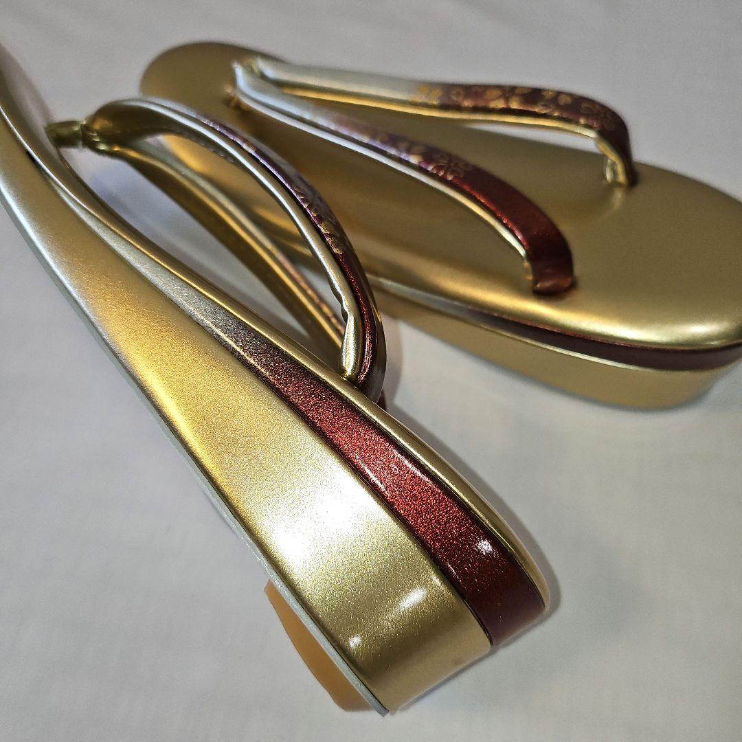 お値下げ‼️☆和装用バッグと金色草履のセット☆未使用☆桜☆日本製