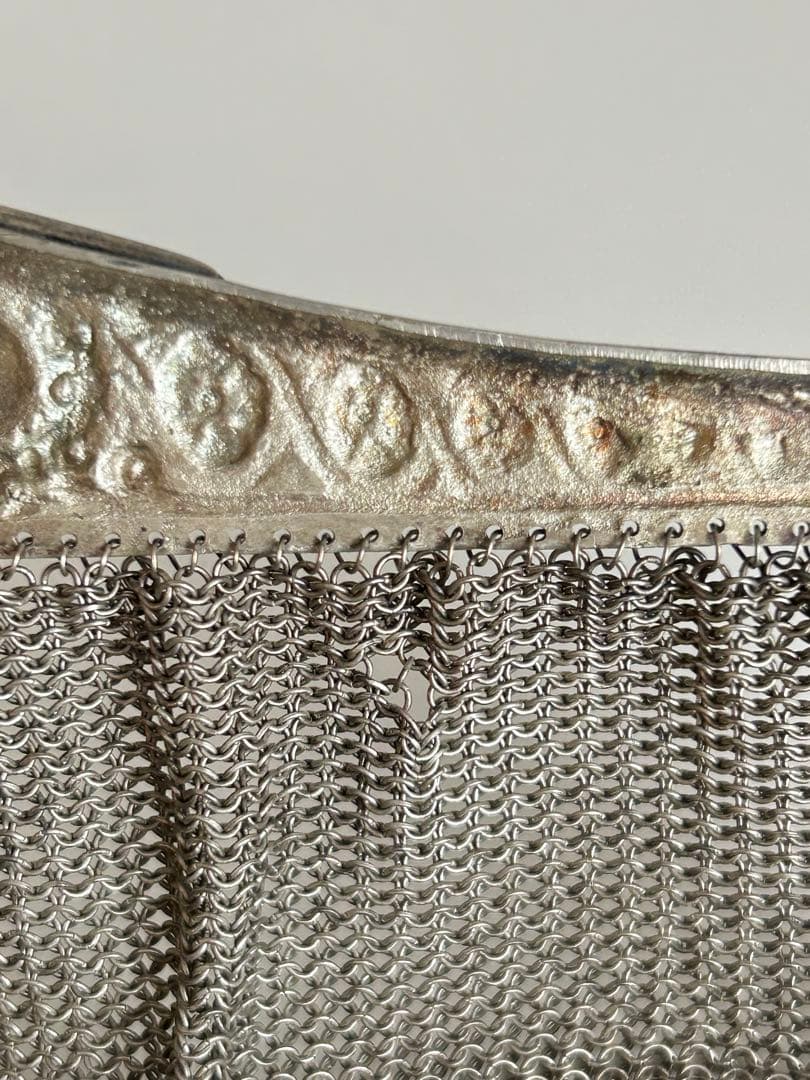 フランス購入　アンティーク　シルバー　メッシュバッグ