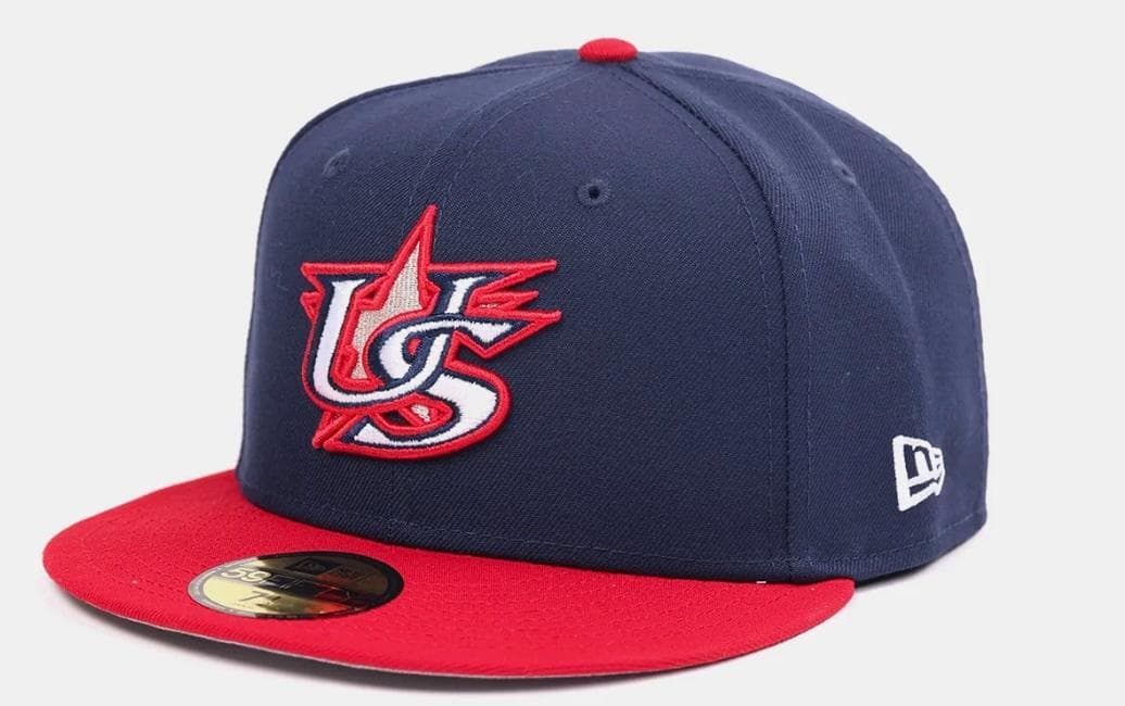 WBC 2026 アメリカ代表 公式キャップ ネイビー/レッド 7 3/8