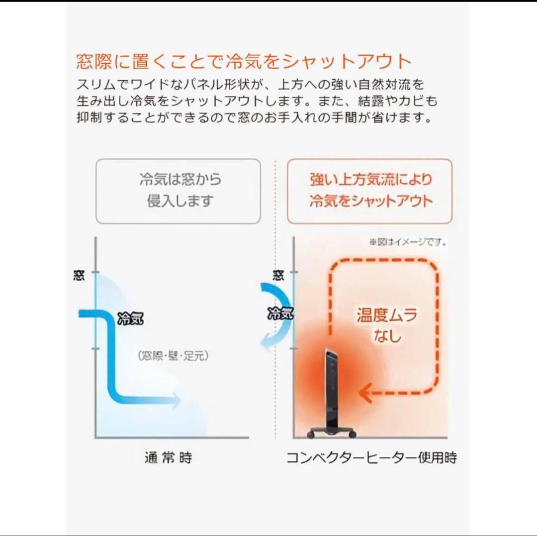 デロンギオイルレスコンベクターヒーター 1200W 鉄筋10畳