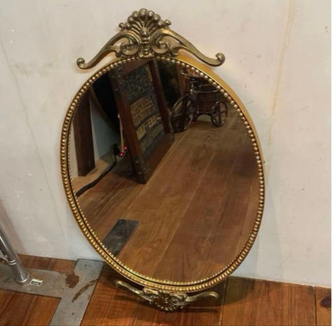 美品　ヴィンテージ　ウォールミラー　壁掛け鏡　雰囲気ある　飾りやすいサイズ