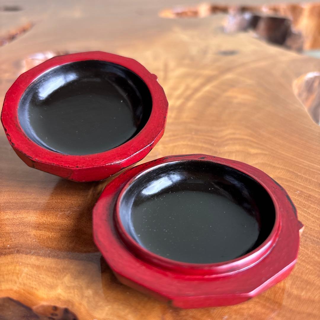 達磨香合 山中象堂作 一刀彫 茶道具 共箱