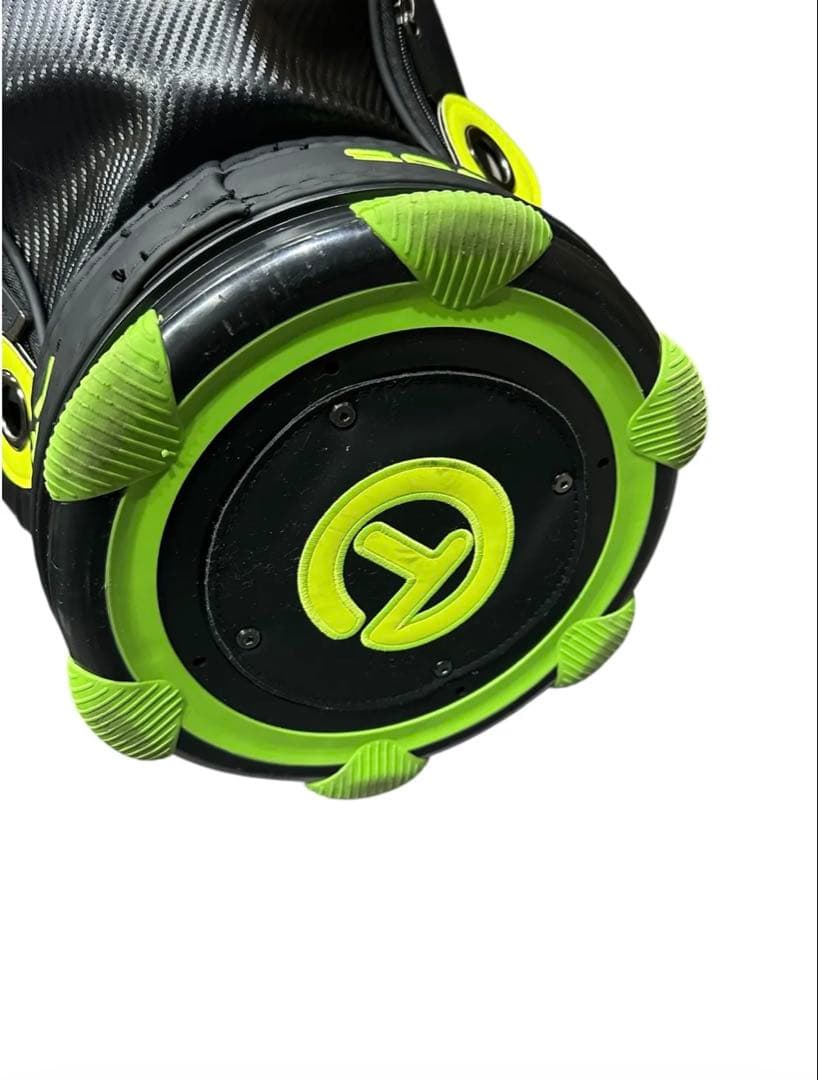 ゴルフ キャディバッグ ツアー風デザイン ブラック ネオンカラー