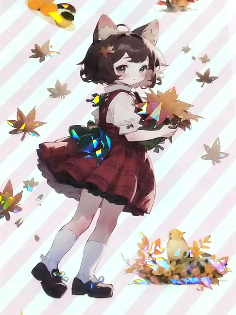 廃盤品✩J1069＃枫叶缘(贝壳光)未定義切り売り海外人物マステ女の子AIマステ