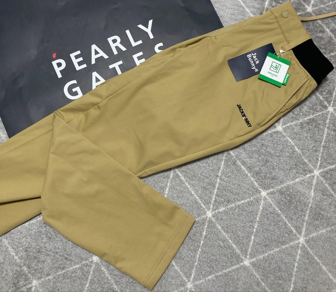 新品 パーリーゲイツ ジャックバニー エアシャット裏フリース防風パンツ(5)L