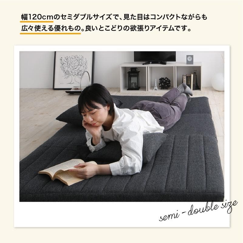 新・あらゆる生活シーンに寄り添う3wayソファ Coche コチェ2 セミダブル