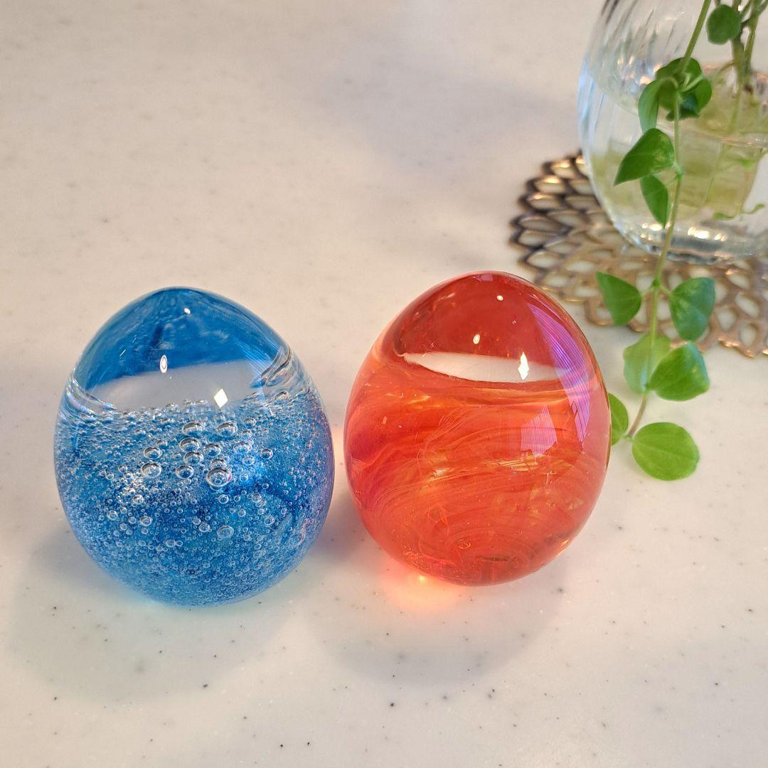 【レア】雪の華【劇中登場】 ガラス玉ペーパーウエイト　ブルー　オレンジ　登坂広臣