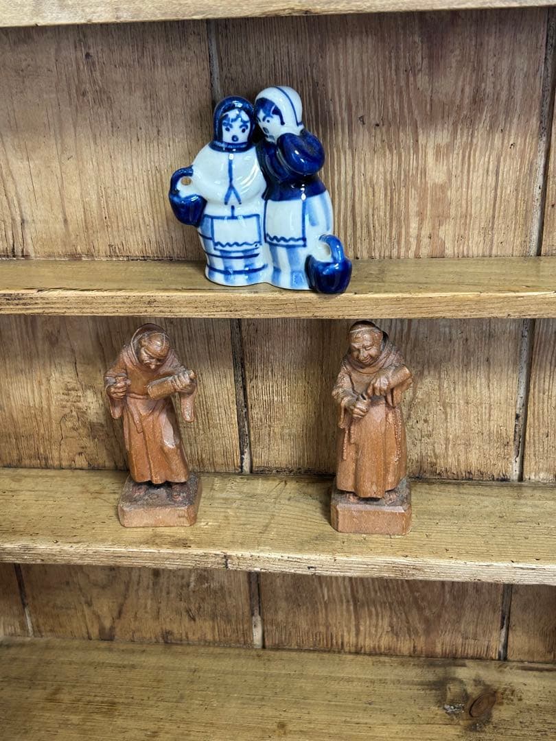 イギリスビンテージ　コレクション棚　フィギュア　キュリオケース