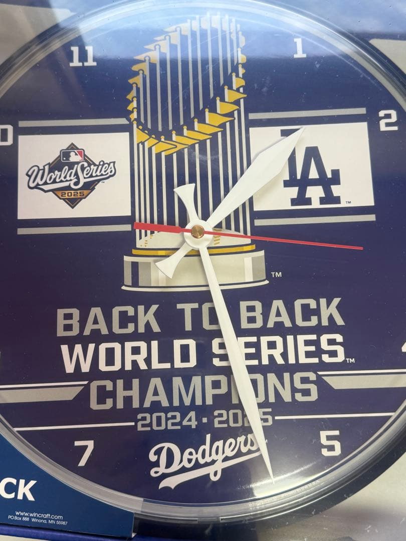 ロサンゼルス・ドジャース ワールドシリーズ　2025 記念壁掛け時計 大谷翔平
