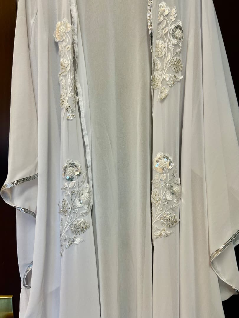 新品エジプト製前開きシフォン ガラベーヤ