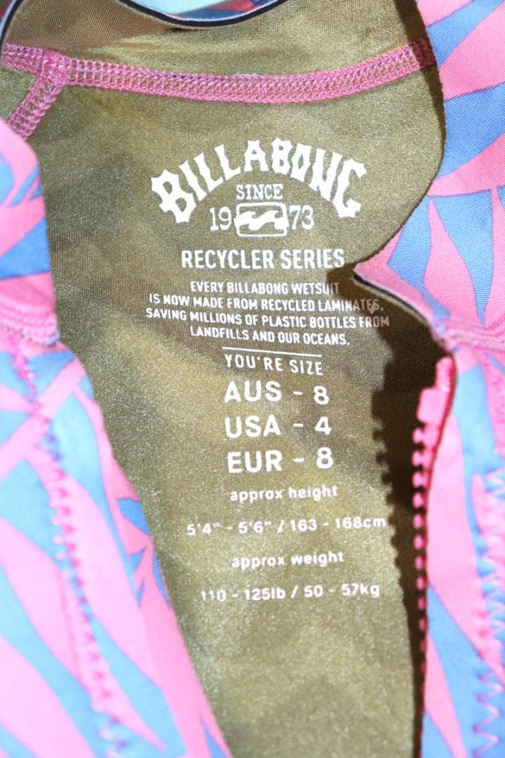 新品　BILLABONG スプリングスーツ ウエットスーツ (Mサイズ) 　Ⓗ