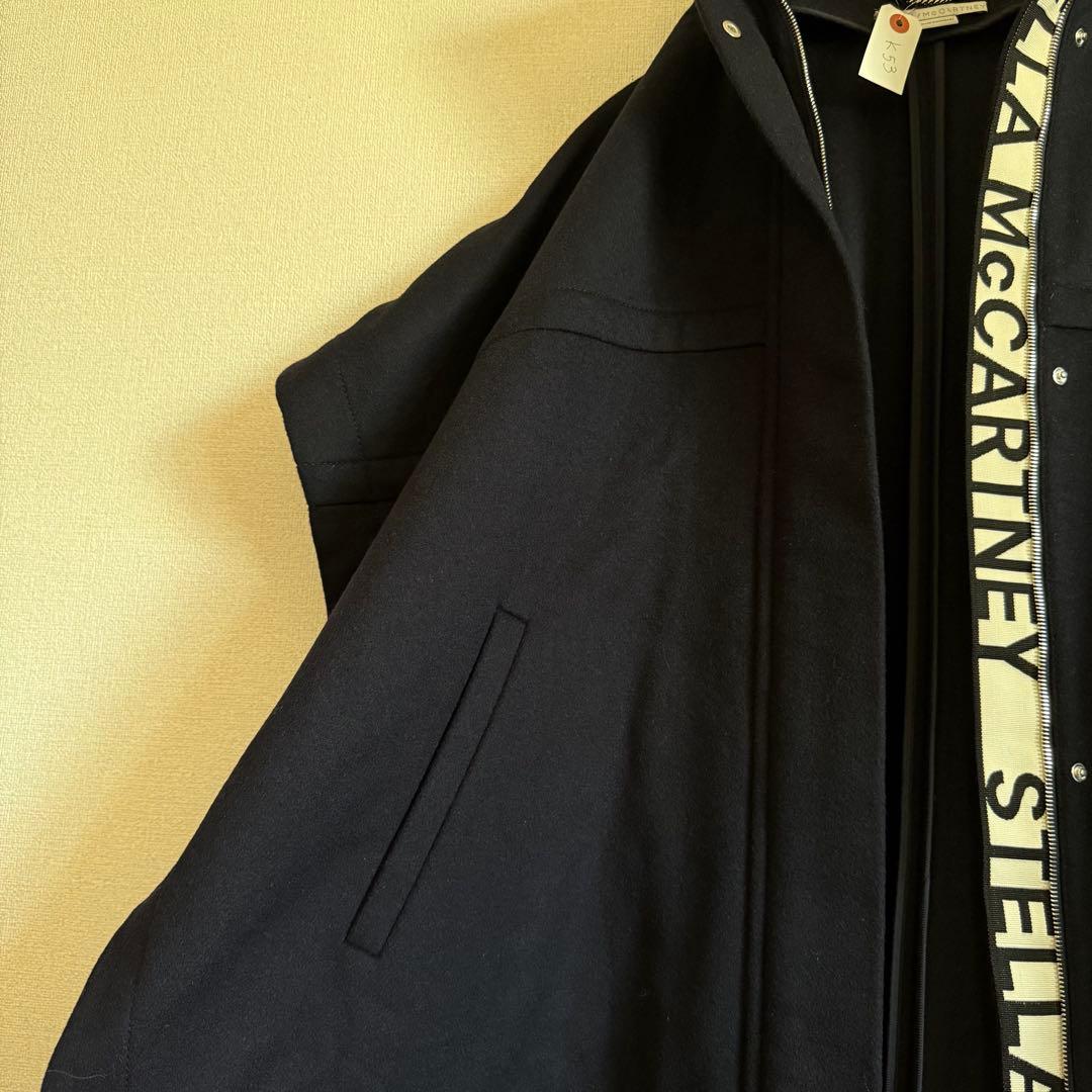 極美品★ステラマッカートニー★ロゴ入りポンチョ★ウールお素材★