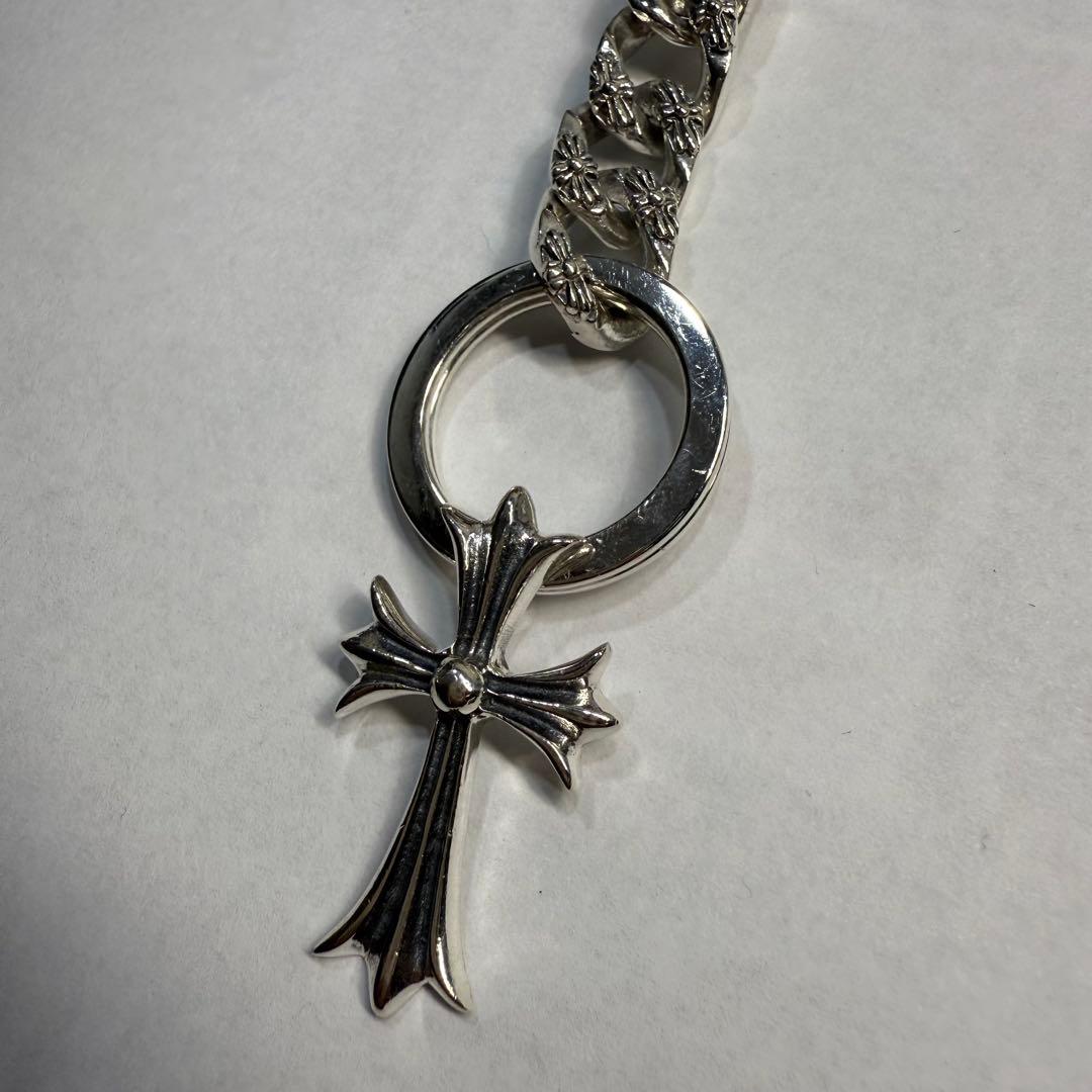 シルバー 925 クロス キーチェーン キーリング