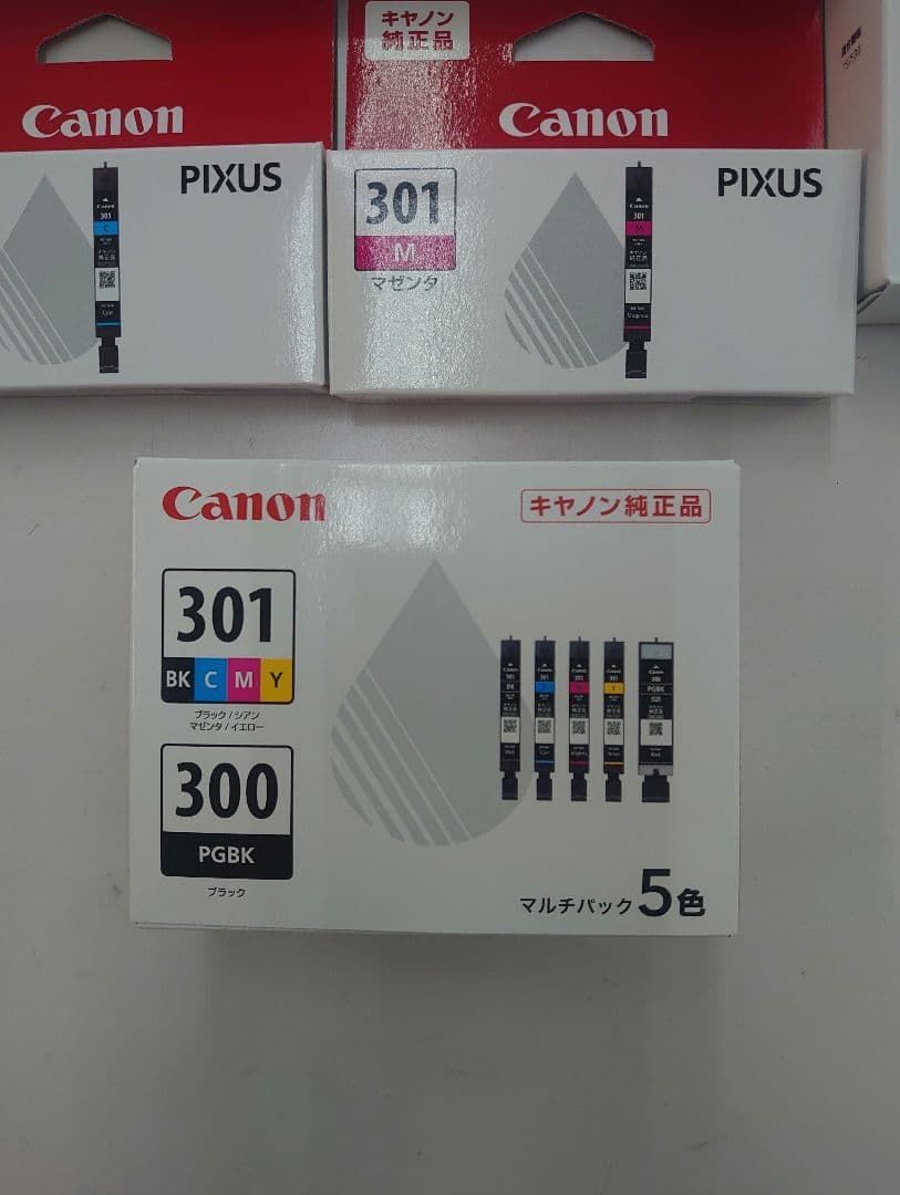 新品未開封 キャノン 純正インク BCI-300+301/5MPプラス単品5色