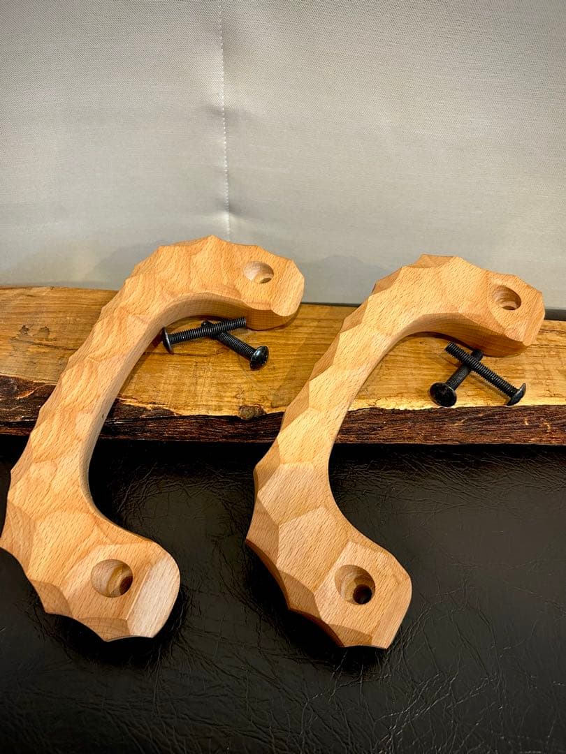 3本セット　アシストグリップ　43本目！！名栗加工　ハイエース専用　ナチュラル