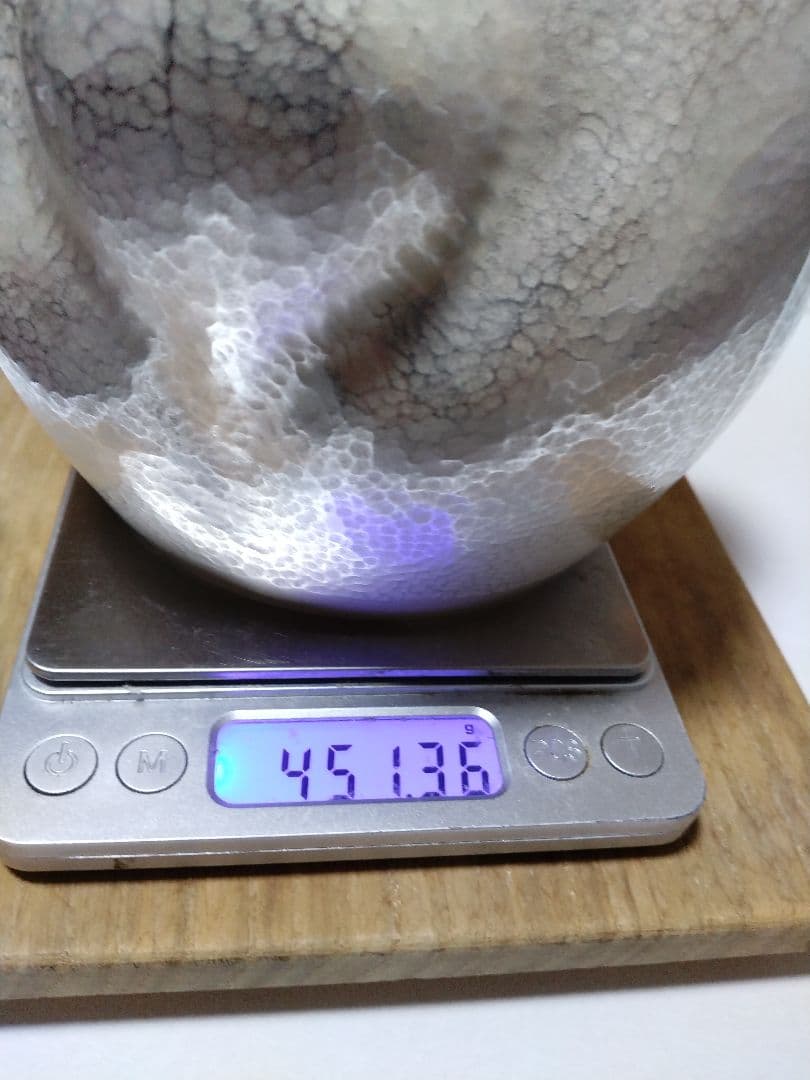 有名 彫刻家 遠藤 兆映作 純銀 花瓶