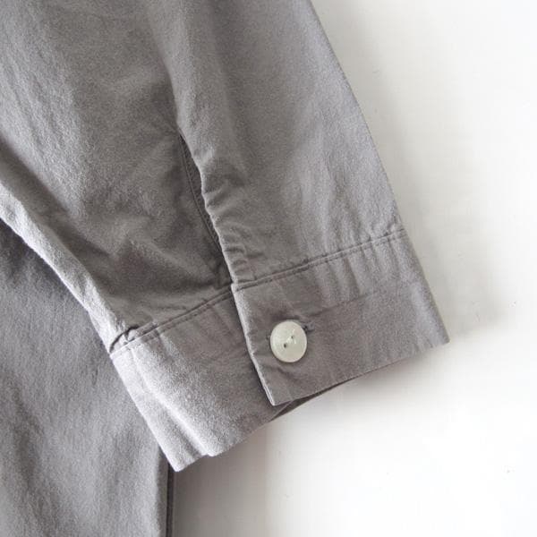 e*7様 美品　HUIS.／ハウス★　コットン　ロングシャツ　グレー　F