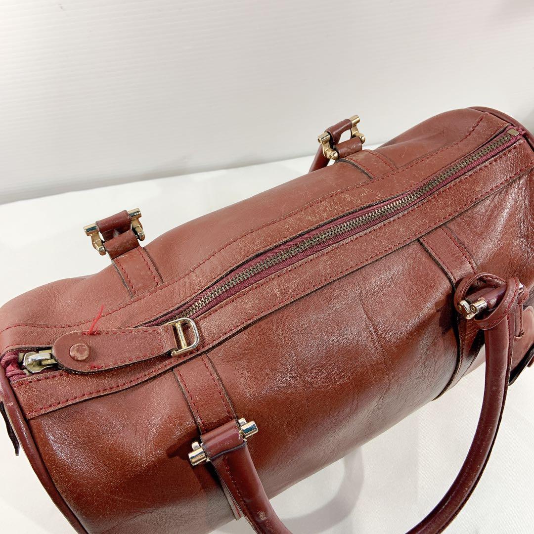 Cartier カルティエ　ミニボストンバッグ　マストライン　レザー　南京錠