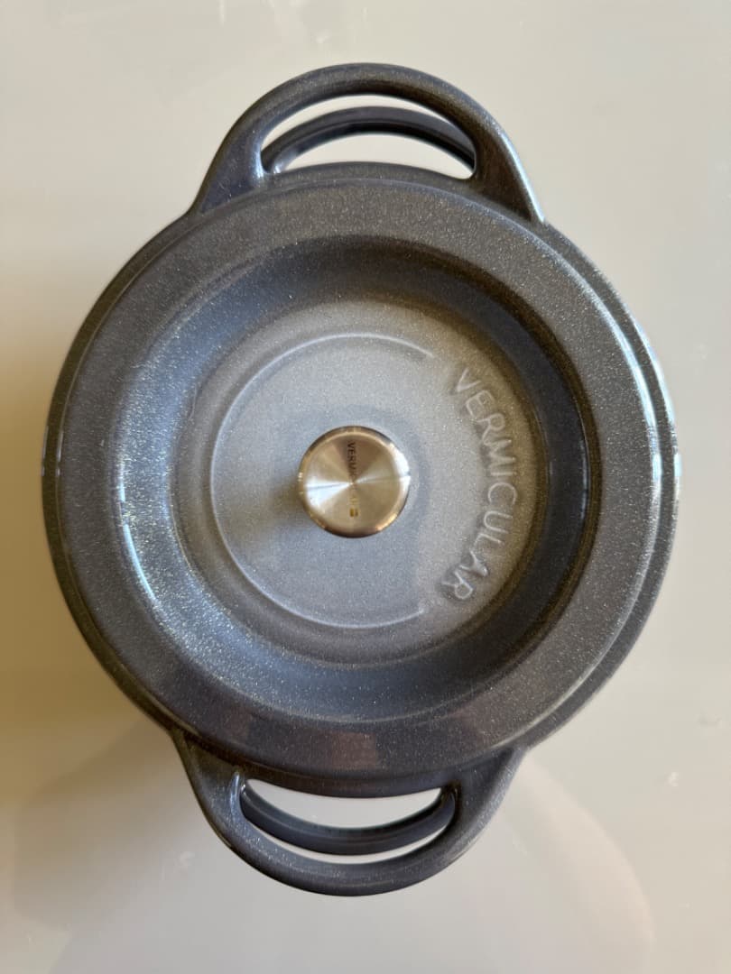 バーミキュラ オーブンポットラウンドVermicularパールグレー レシピ本付