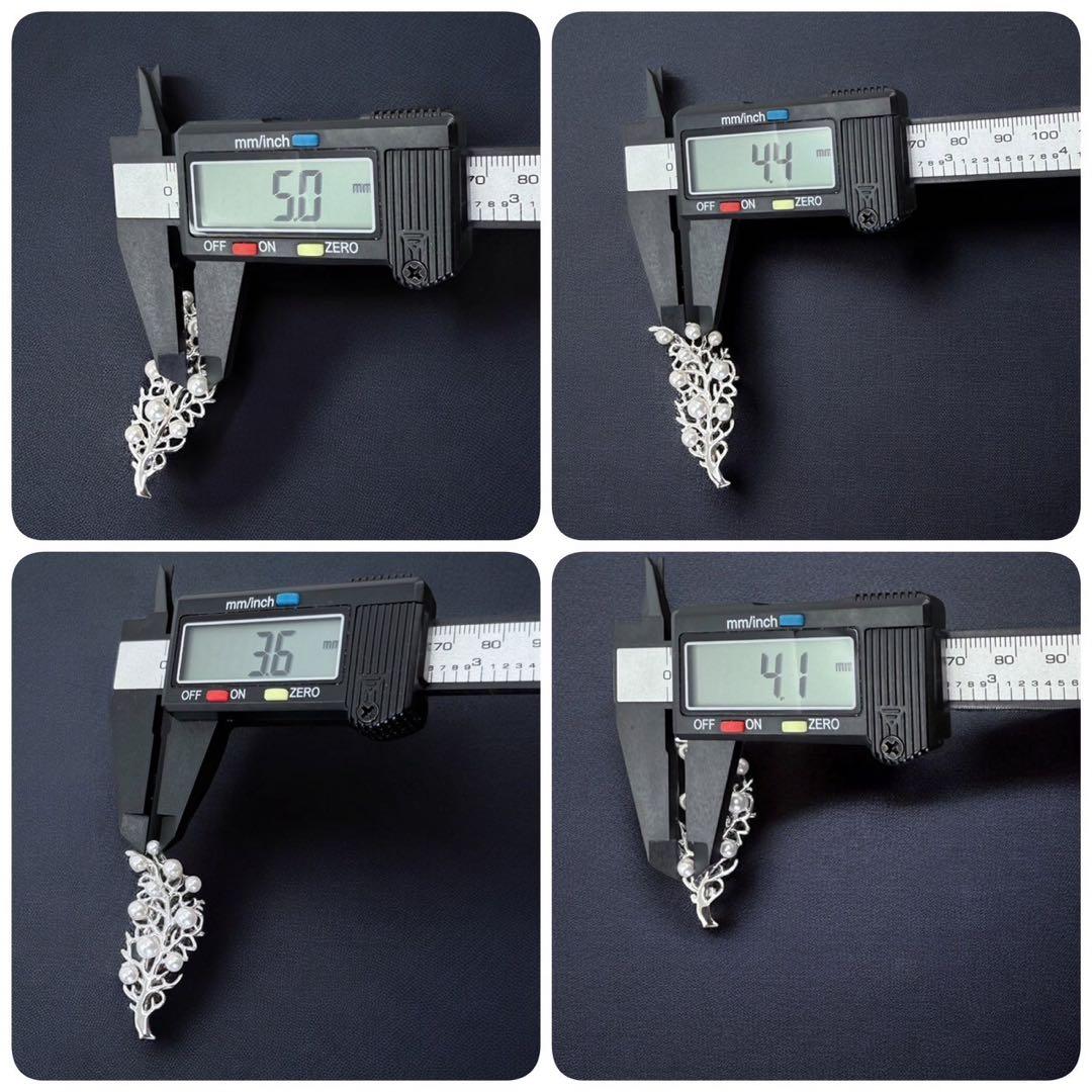 【未使用】ミキモト　ブローチ　コサージュ　アコヤ　パール　本真珠　リーフ