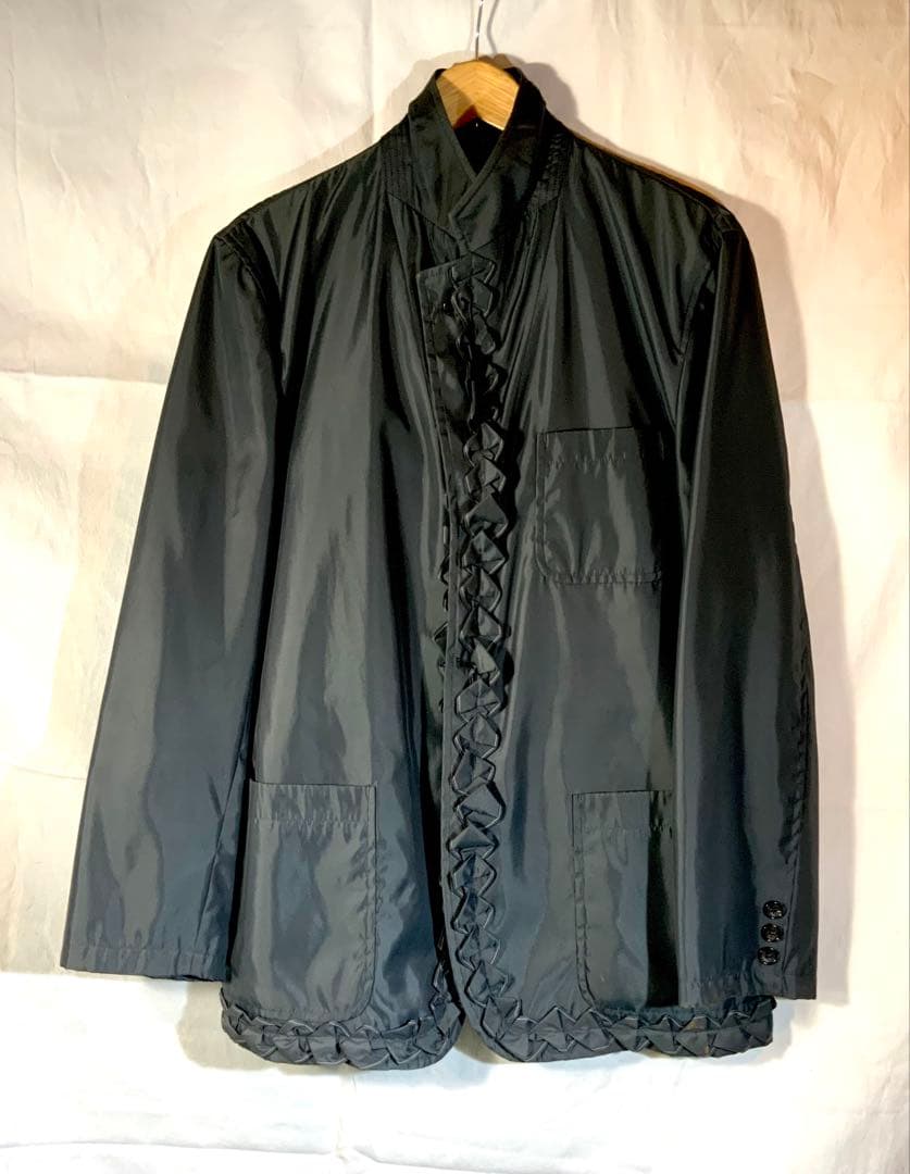 コムデギャルソン　フリル付きグレーナイロンジャケット