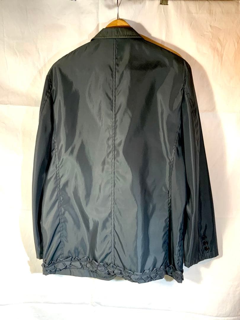 コムデギャルソン　フリル付きグレーナイロンジャケット