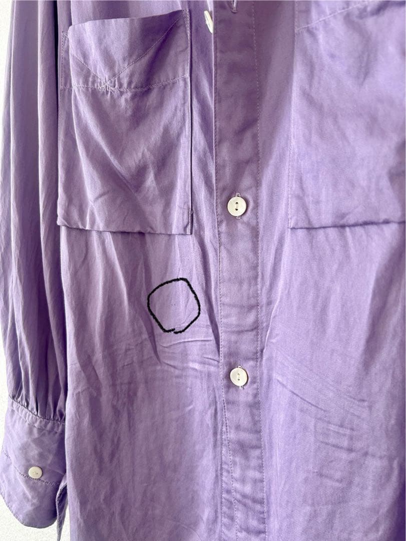 JoICEADDEDウォッシュド サテンシャツ